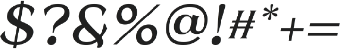 Runoka Italic ttf (400) Font OTHER CHARS