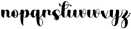 Rushing Regular otf (400) Font LOWERCASE