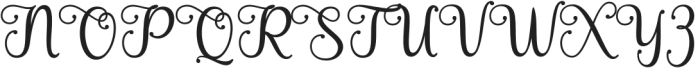 Rushting Regular otf (400) Font UPPERCASE