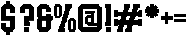Rust Barrel otf (400) Font OTHER CHARS