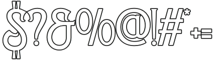 Rusther-Outline otf (400) Font OTHER CHARS