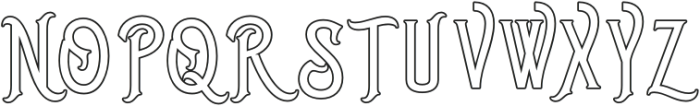 Rusther-Outline otf (400) Font UPPERCASE
