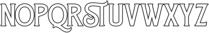 Rusther-Outline otf (400) Font LOWERCASE