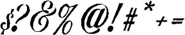 Rusty Court Script otf (400) Font OTHER CHARS