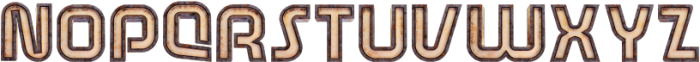 Rusty Future 3D Regular otf (400) Font UPPERCASE