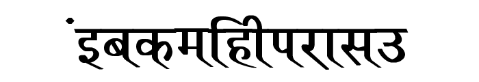 Ruchi-Normal Bold Font LOWERCASE