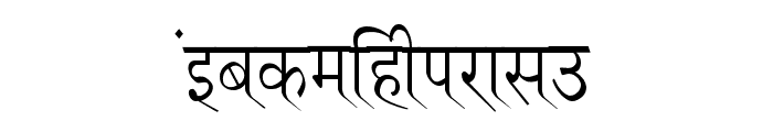 Ruchi-Normal Thin Font LOWERCASE