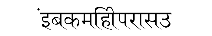 Ruchi-Normal Font LOWERCASE