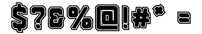 Rugby Squad Outline Font OTHER CHARS