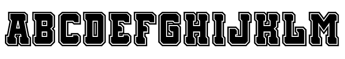 Rugby Squad Outline Font UPPERCASE