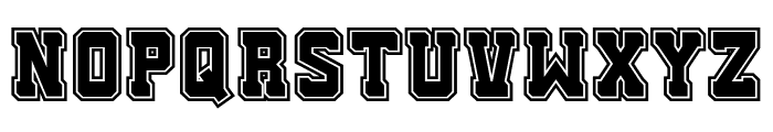 Rugby Squad Outline Font UPPERCASE