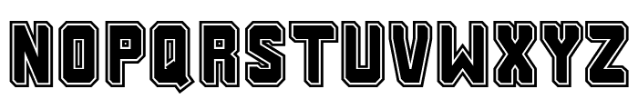 Rugby Squad Outline Font LOWERCASE