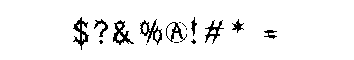 Ruination Regular Font OTHER CHARS