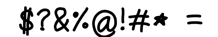 Ruji's Handwriting Font v.2.0 Font OTHER CHARS