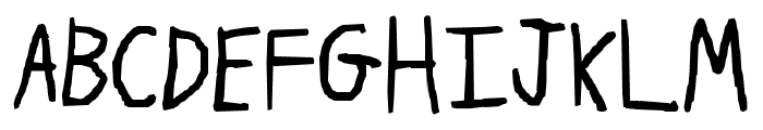 Ruji's Handwriting Font Font UPPERCASE