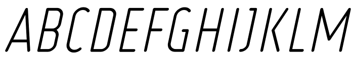 Ruler Light Italic Font UPPERCASE