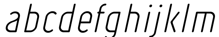 Ruler Light Italic Font LOWERCASE