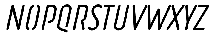 Ruler Stencil Italic Font UPPERCASE