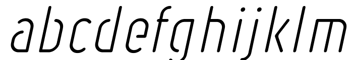Ruler Stencil Light Italic Font LOWERCASE