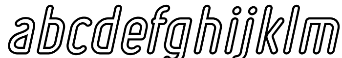 Ruler Volume Outline Bold Italic Font LOWERCASE