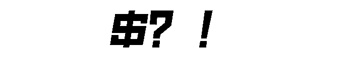 Rumba Italic Font OTHER CHARS