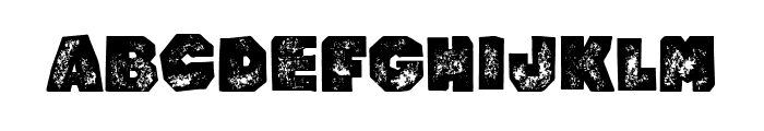 Rumbled Grunge Font UPPERCASE