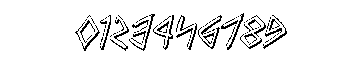 Rune Slasher 3D Italic Font OTHER CHARS