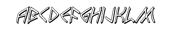 Rune Slasher 3D Italic FONT