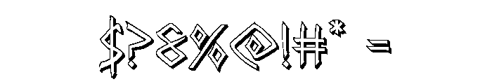 Rune Slasher 3D Font OTHER CHARS