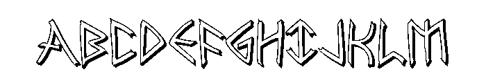 Rune Slasher 3D Font UPPERCASE