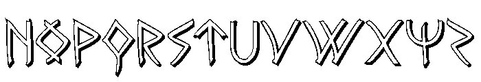 Rune Slasher 3D Font UPPERCASE