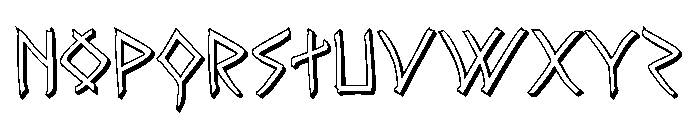 Rune Slasher 3D Font LOWERCASE