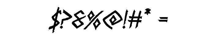 Rune Slasher Bold Italic Font OTHER CHARS