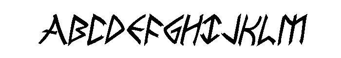 Rune Slasher Bold Italic Font UPPERCASE