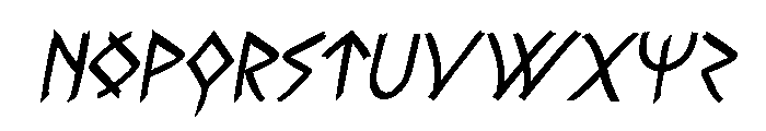 Rune Slasher Bold Italic Font UPPERCASE