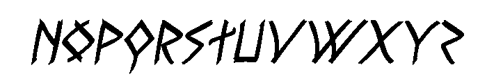Rune Slasher Bold Italic Font LOWERCASE