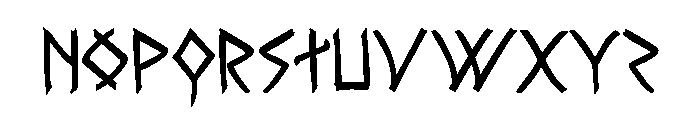 Rune Slasher Bold Font LOWERCASE