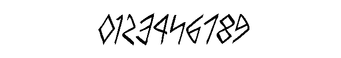 Rune Slasher Condensed Italic Font OTHER CHARS