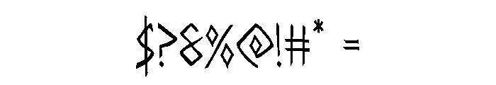 Rune Slasher Condensed Font OTHER CHARS