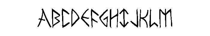 Rune Slasher Condensed Font UPPERCASE