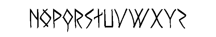 Rune Slasher Condensed Font LOWERCASE