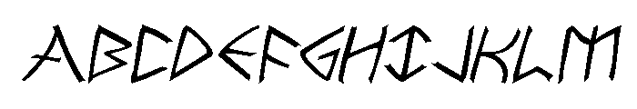 Rune Slasher Expanded Italic Font UPPERCASE
