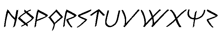 Rune Slasher Expanded Italic Font UPPERCASE