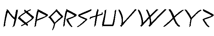 Rune Slasher Expanded Italic Font LOWERCASE