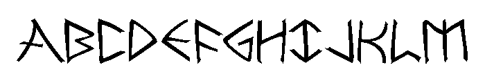 Rune Slasher Expanded Font UPPERCASE