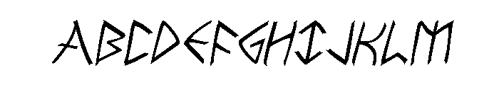 Rune Slasher Italic Font UPPERCASE