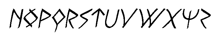 Rune Slasher Italic Font UPPERCASE