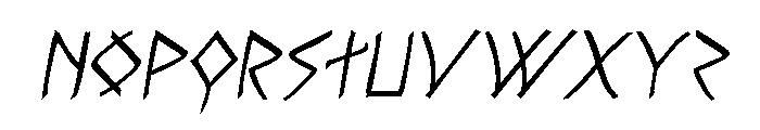 Rune Slasher Italic Font LOWERCASE