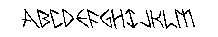 Rune Slasher Leftalic Font UPPERCASE