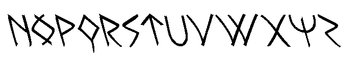 Rune Slasher Leftalic Font UPPERCASE